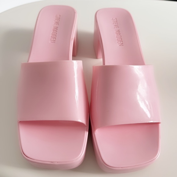 Steve Madden pink jelly heels - Picture 1 of 4